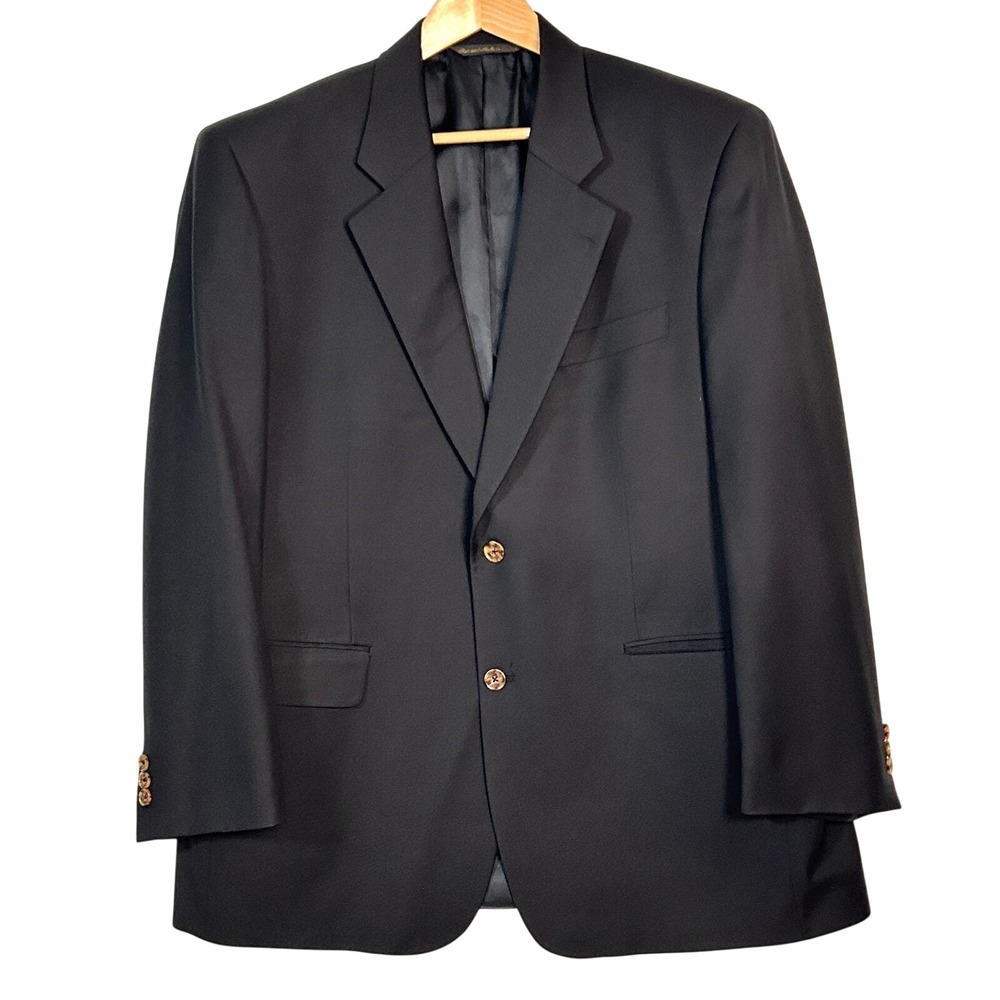 Jack Victor Blazer Men 44R Black Wool Sport Coat Super 100 Italian Fabric Canada